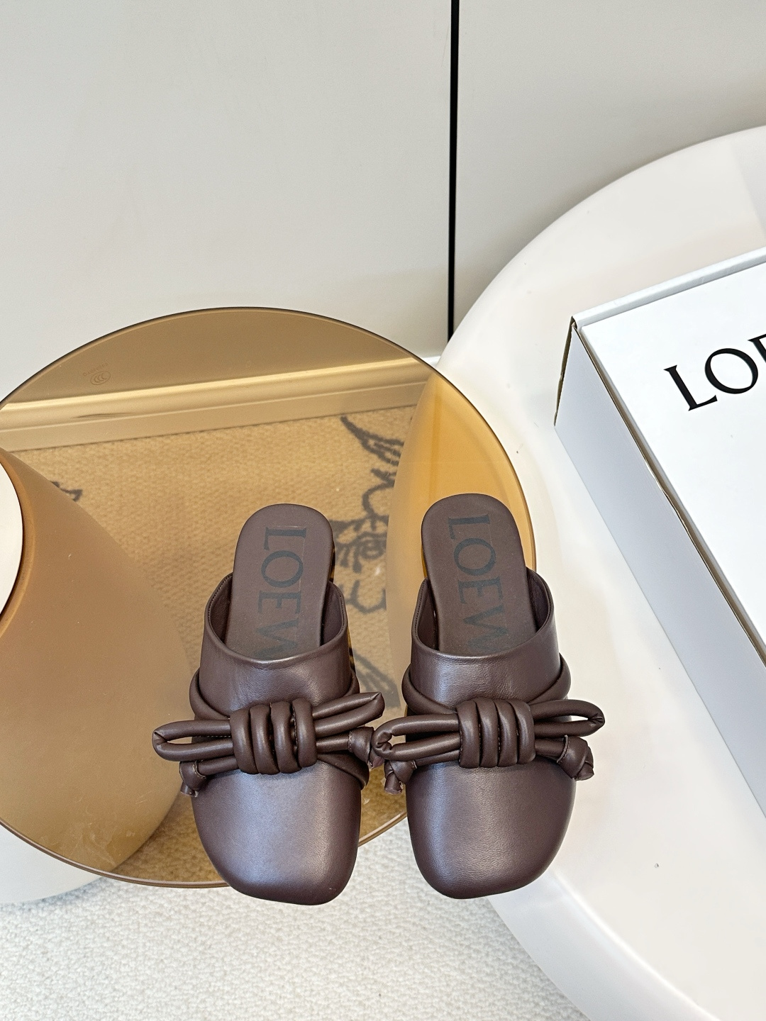 Loewe ​​LOEWE 罗意威 蝴蝶结编织 慵懒博肯拖鞋