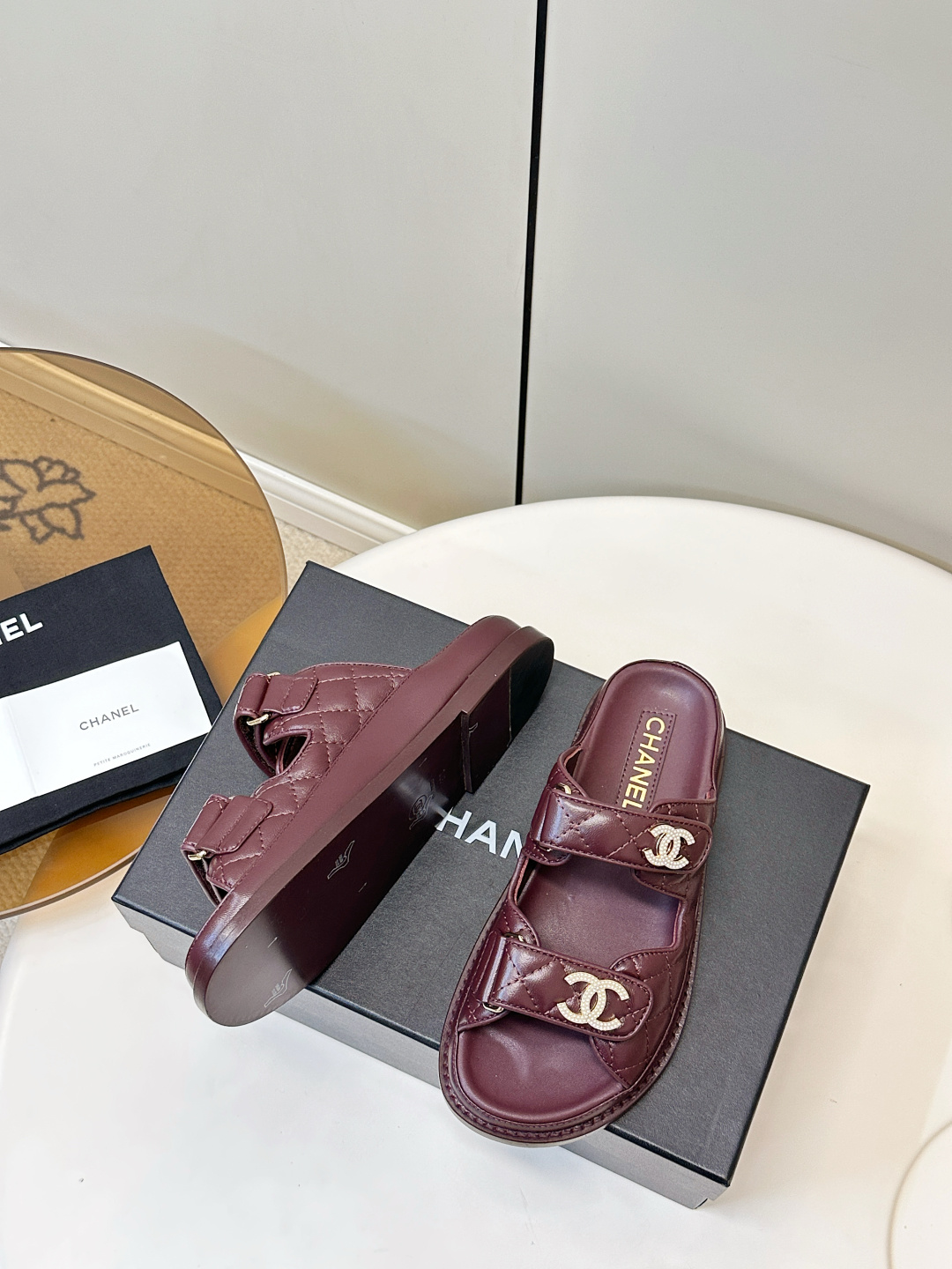 Chanel Chanel 2026ss新品小香魔术贴沙滩拖鞋