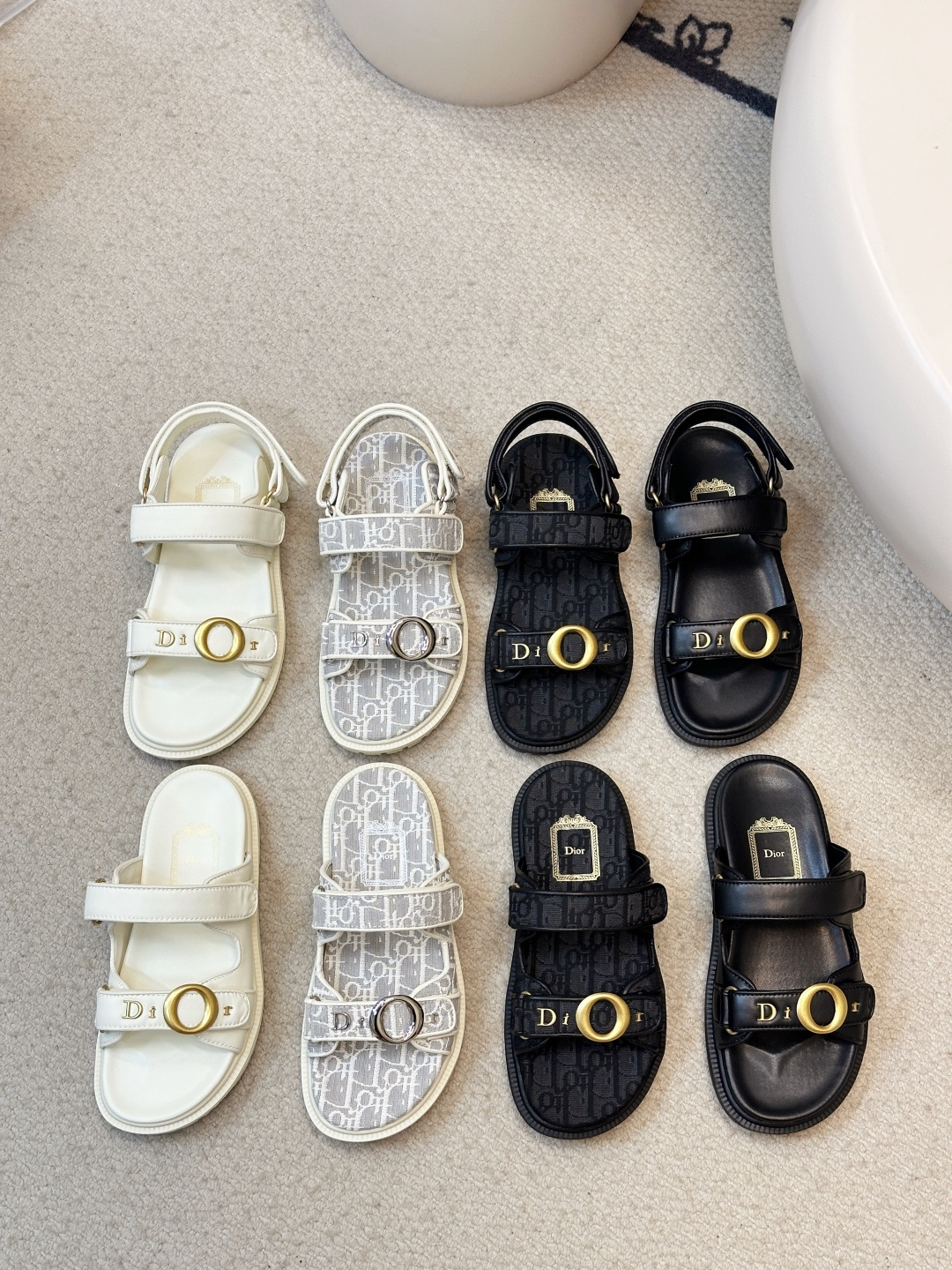 ​​Sandalias/chanclas de playa con suela gruesa y velcro Dior ✔️✔️✔️