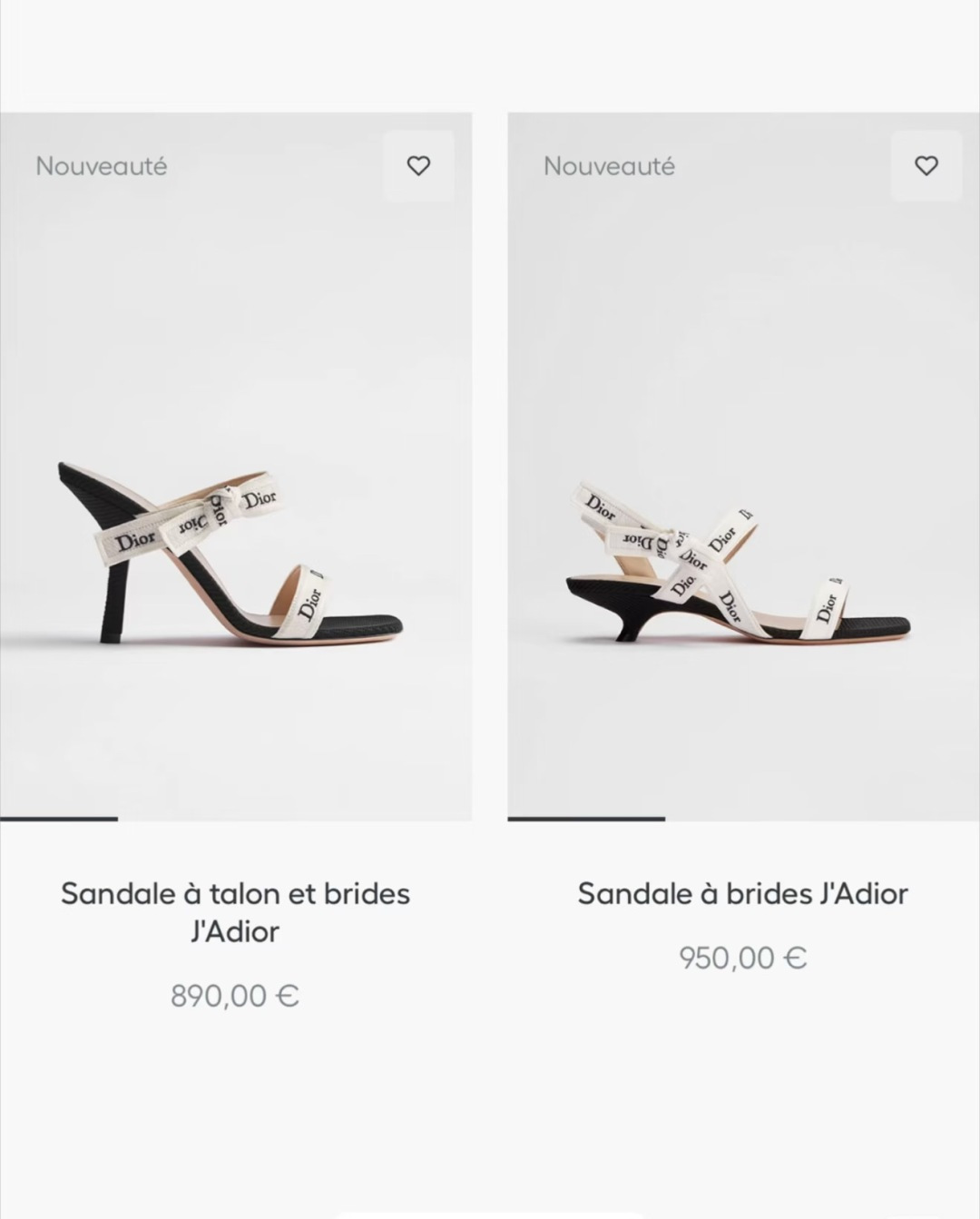 Sandalias Dior de tacón alto con palmetas, dos estilos✔️✔️✔️