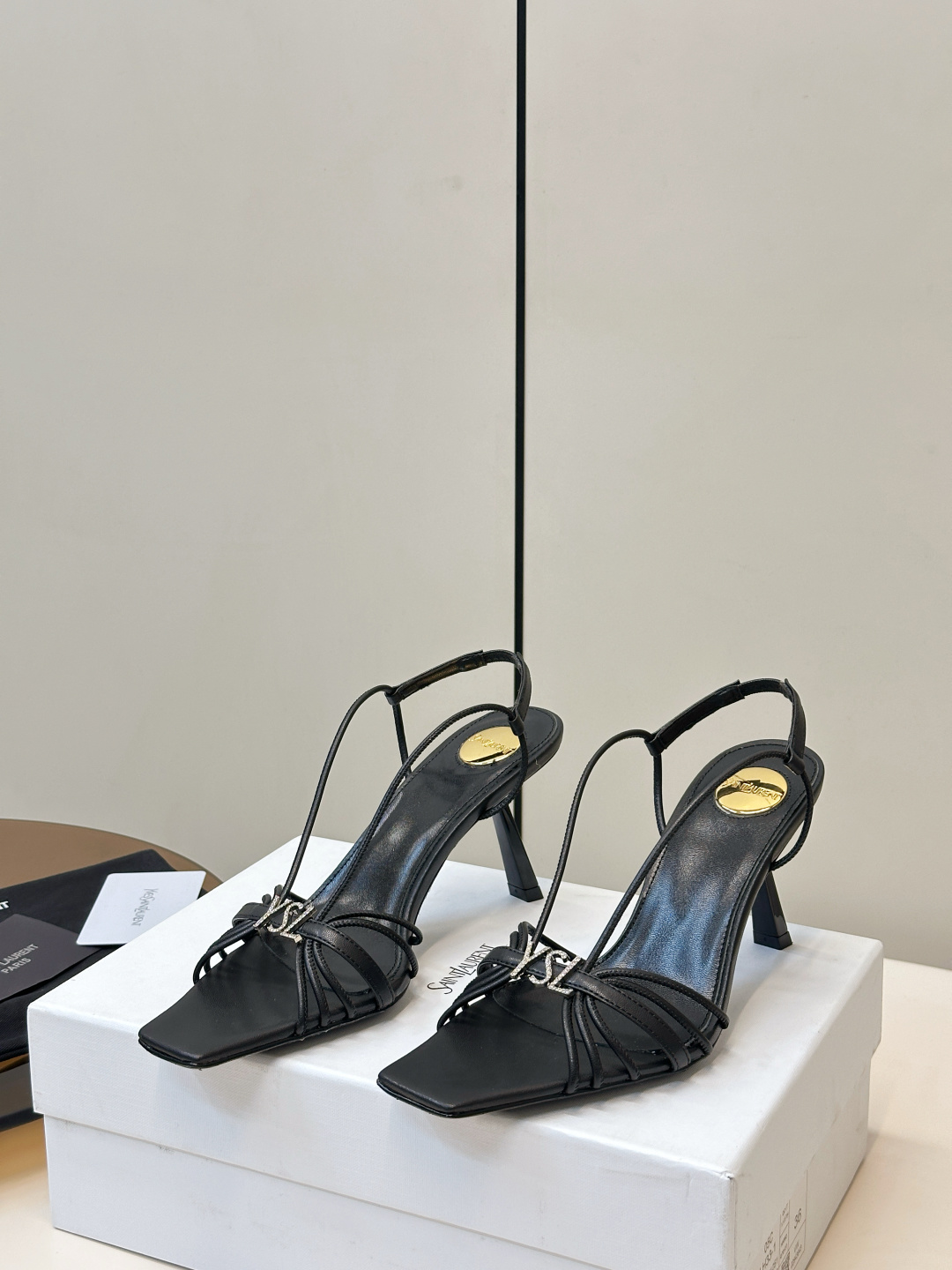 Saint Laurent SAINT LAURENT｜YSL 方头细带高跟凉鞋​​