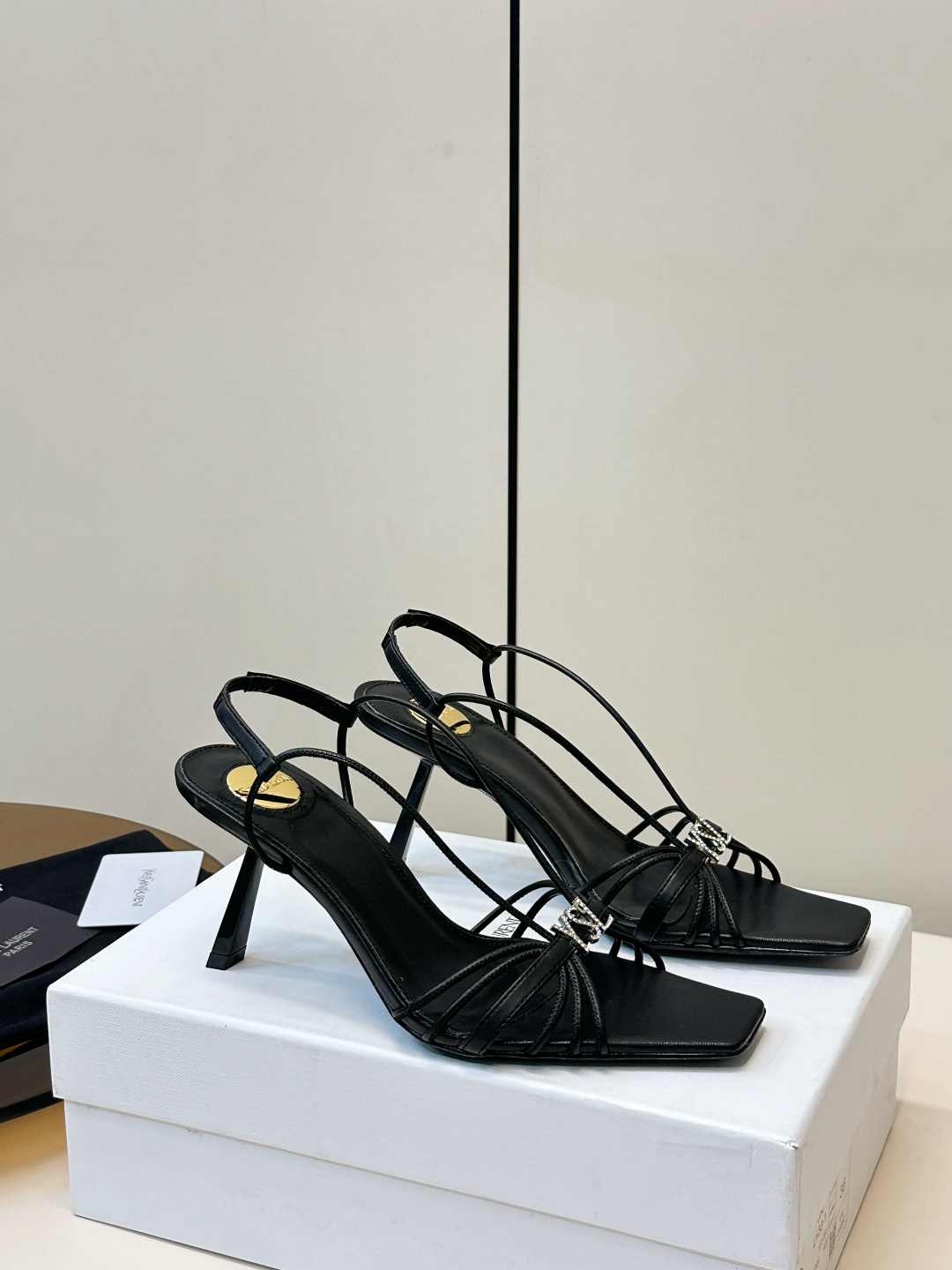 Saint Laurent SAINT LAURENT｜YSL 方头细带高跟凉鞋​​