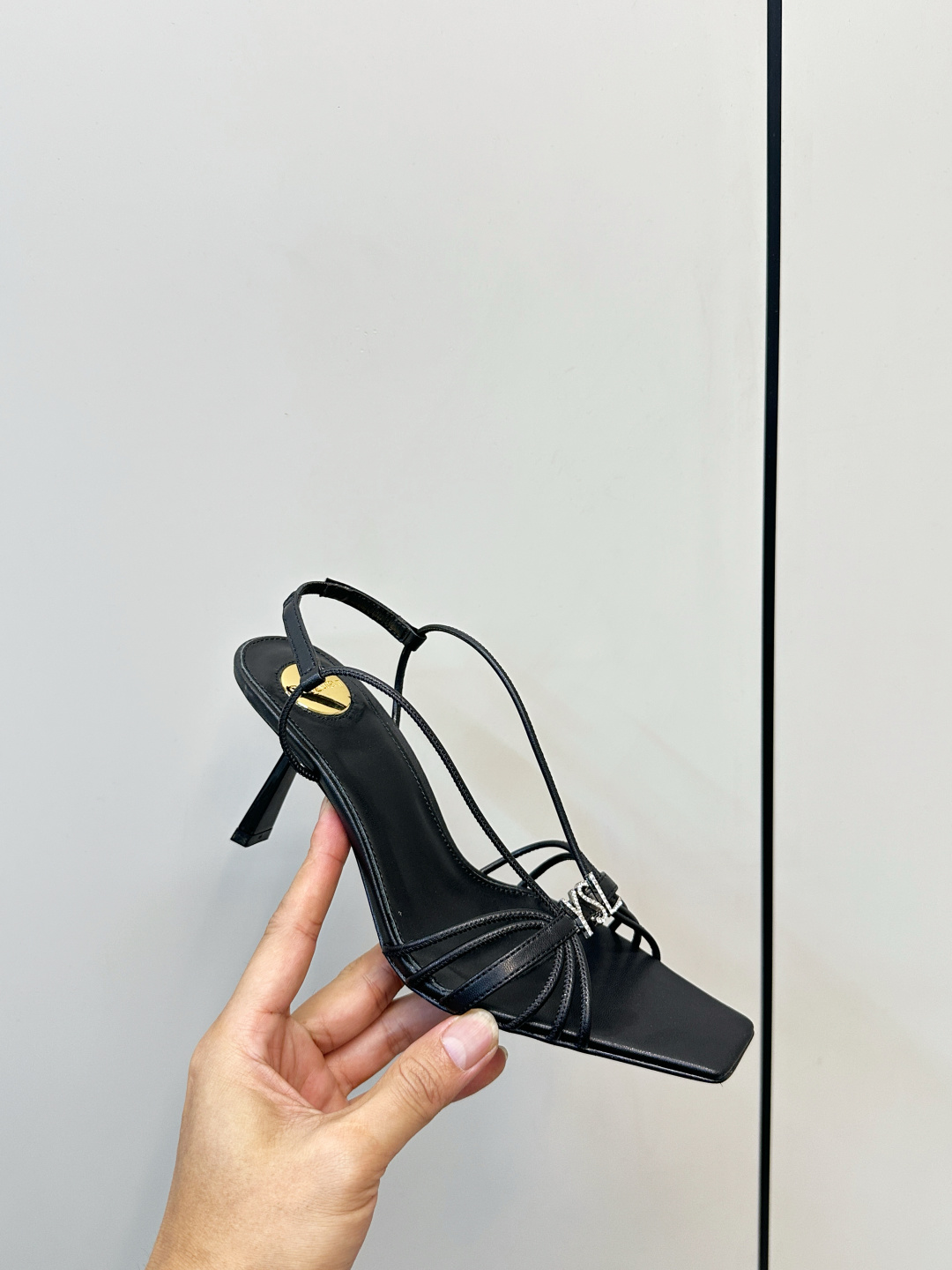 Saint Laurent SAINT LAURENT｜YSL 方头细带高跟凉鞋​​