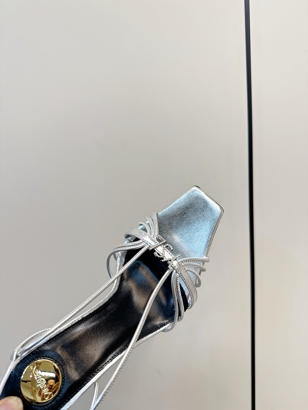 Saint Laurent SAINT LAURENT｜YSL 方头细带高跟凉鞋​​