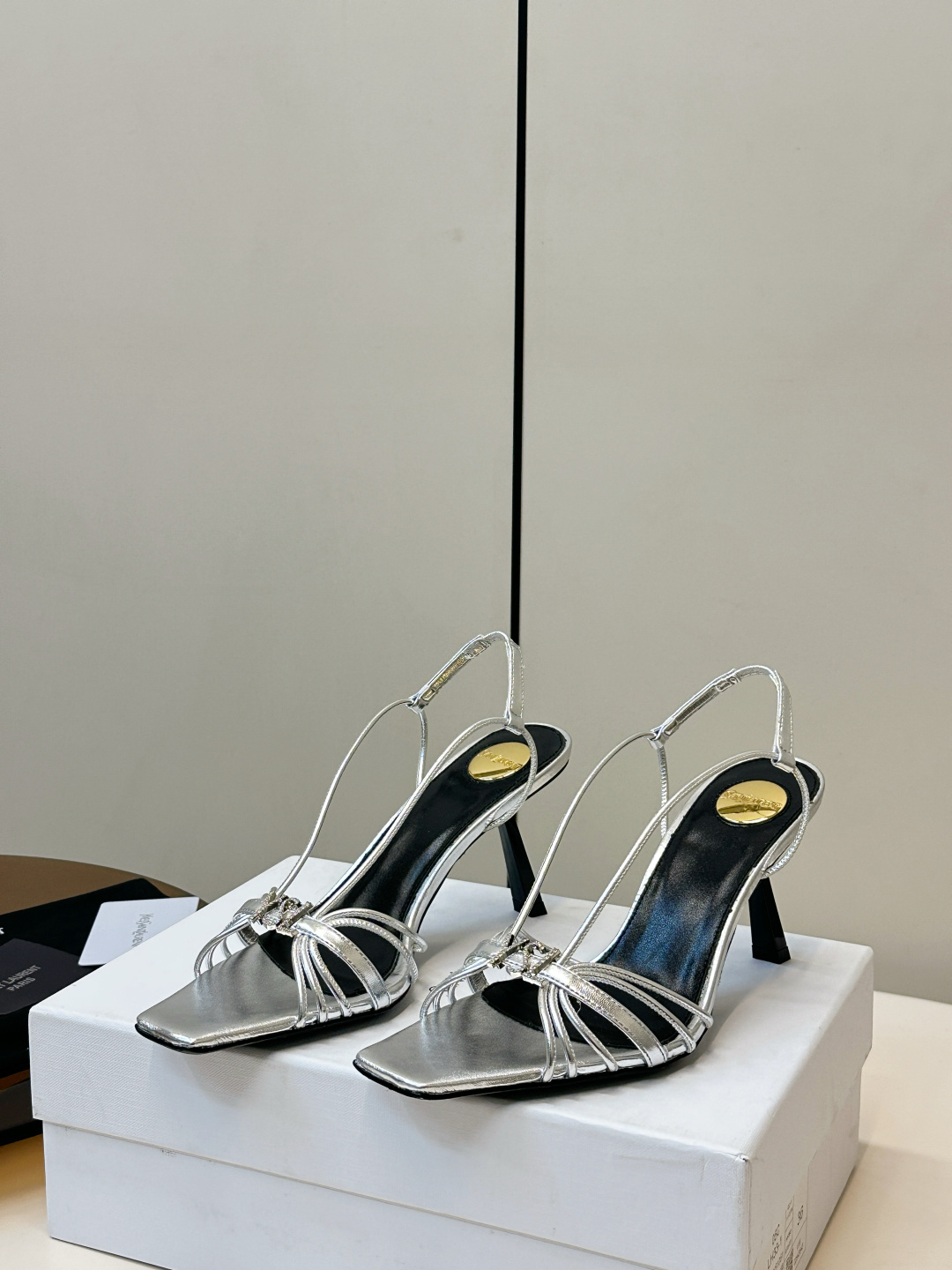 Saint Laurent SAINT LAURENT｜YSL 方头细带高跟凉鞋​​
