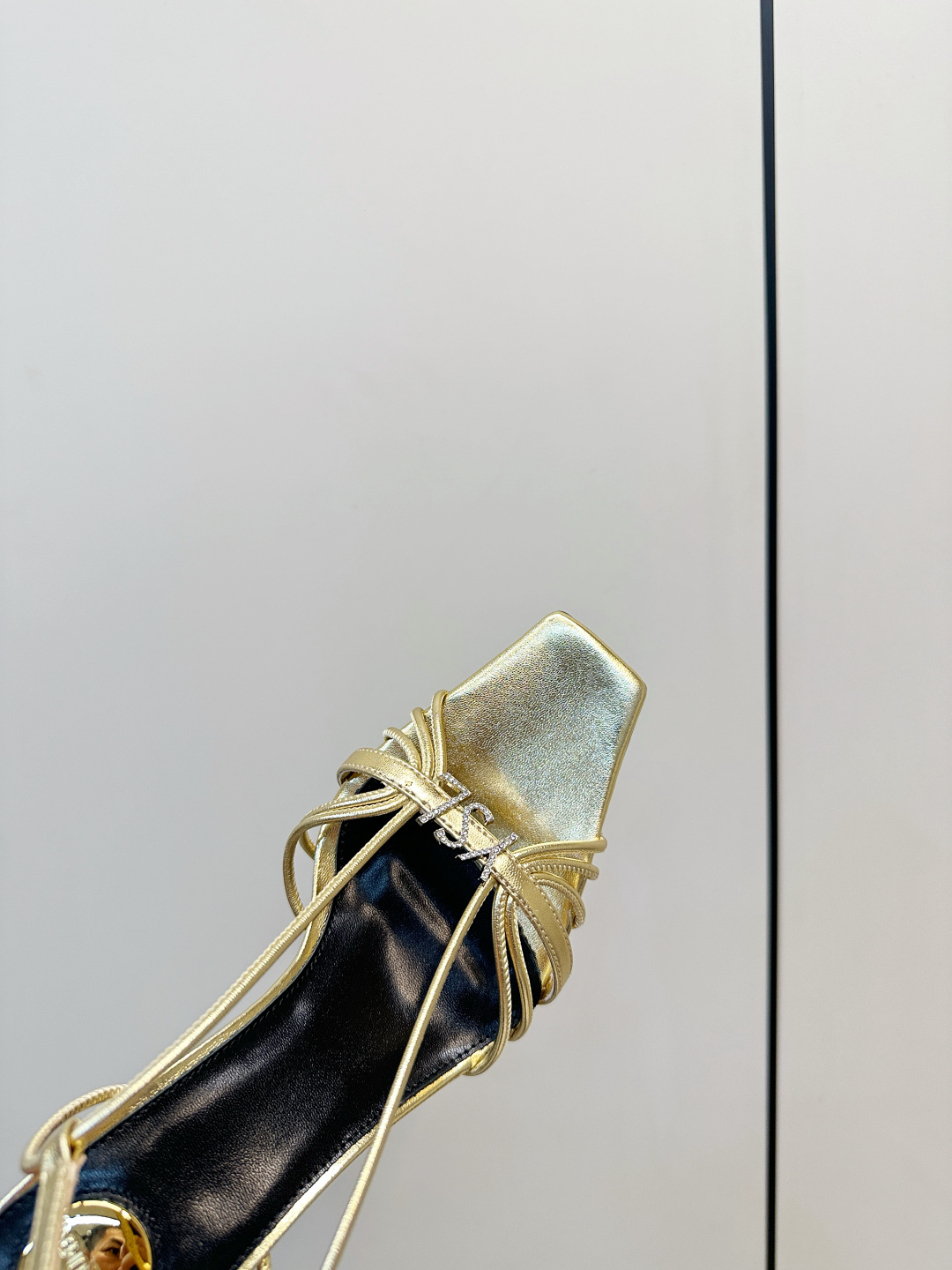 Saint Laurent SAINT LAURENT｜YSL 方头细带高跟凉鞋​​