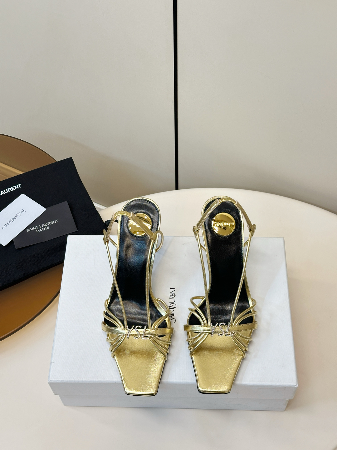Saint Laurent SAINT LAURENT｜YSL 方头细带高跟凉鞋​​