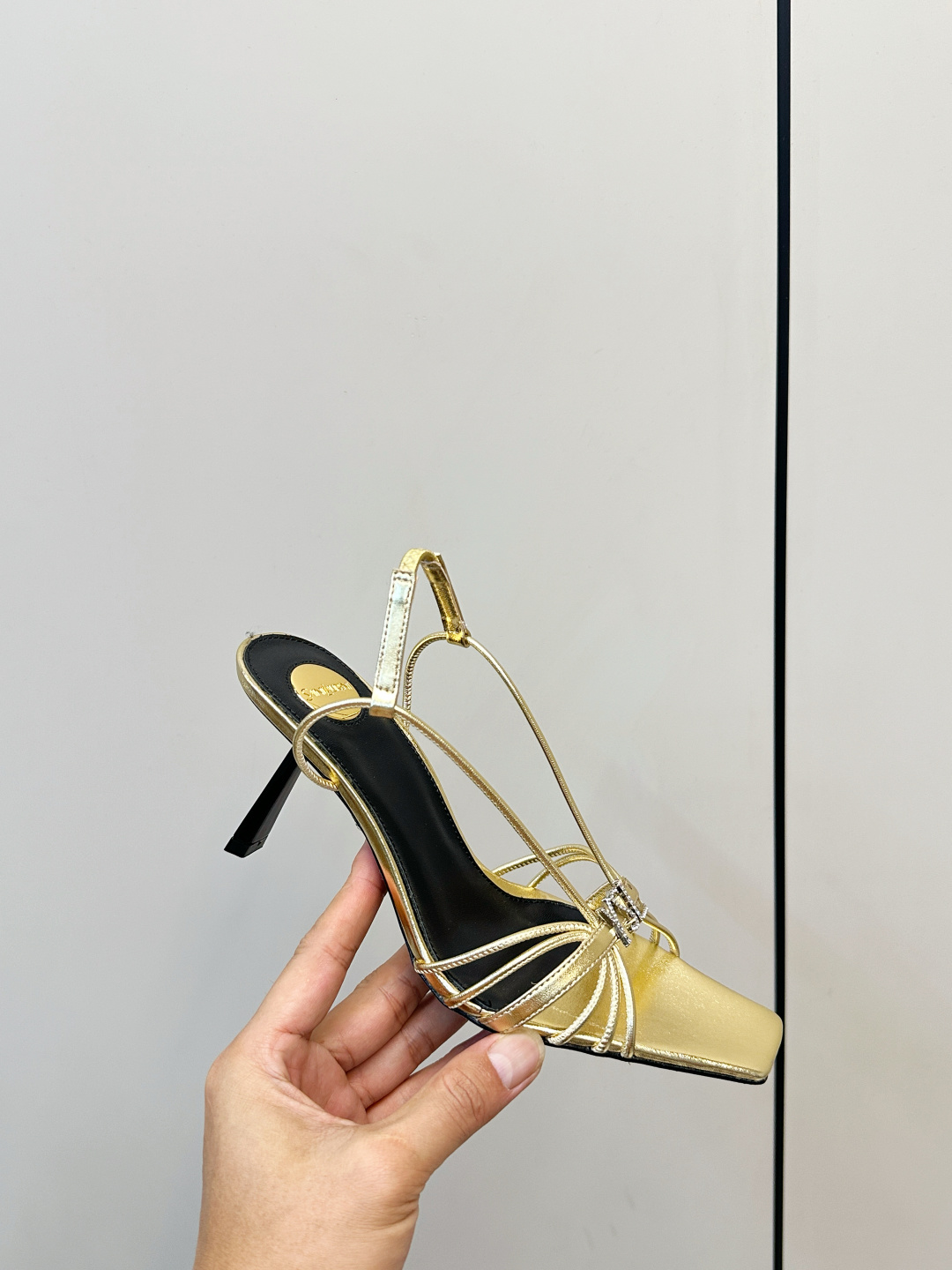 Saint Laurent SAINT LAURENT｜YSL 方头细带高跟凉鞋​​