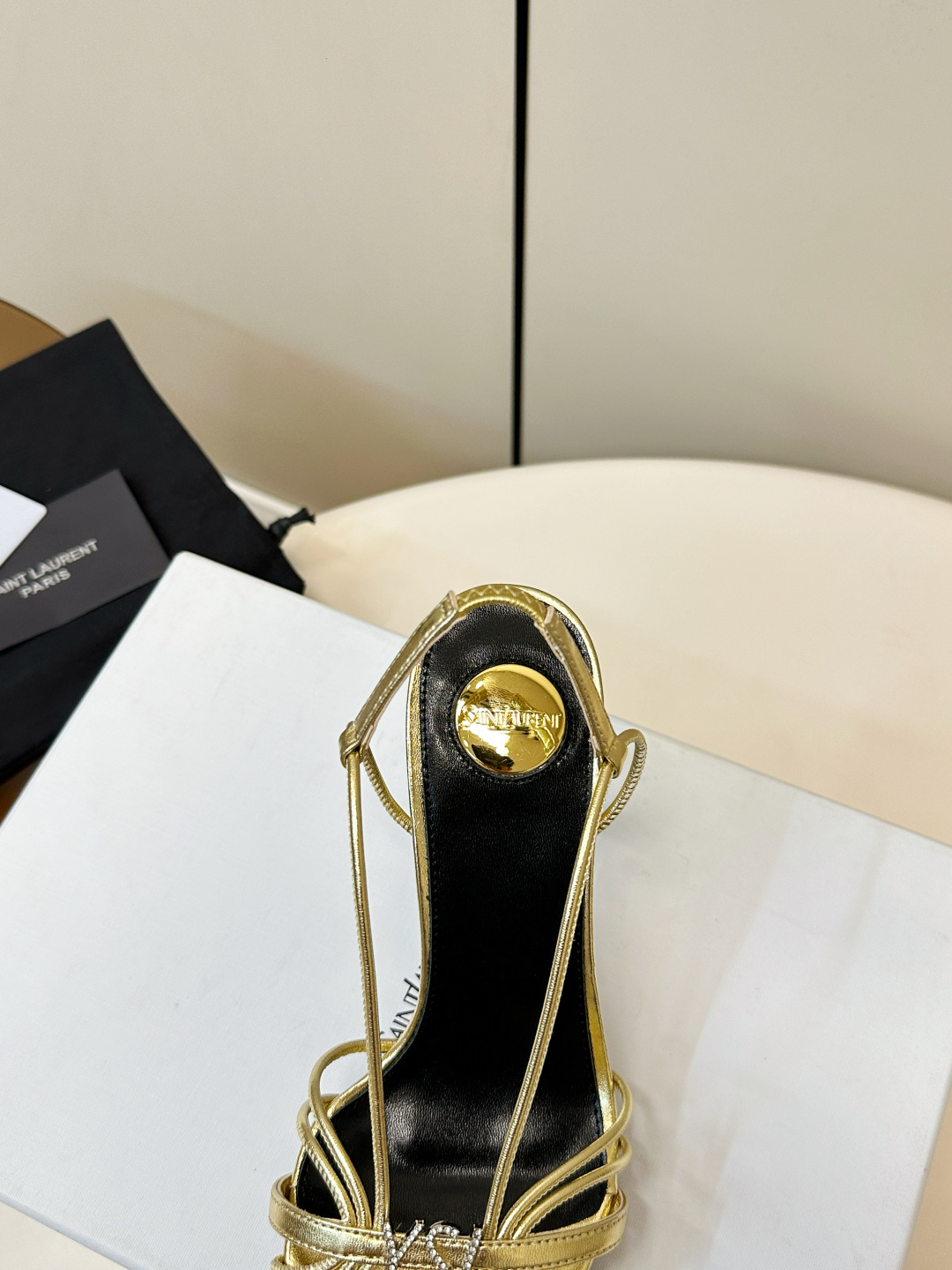 Saint Laurent SAINT LAURENT｜YSL 方头细带高跟凉鞋​​