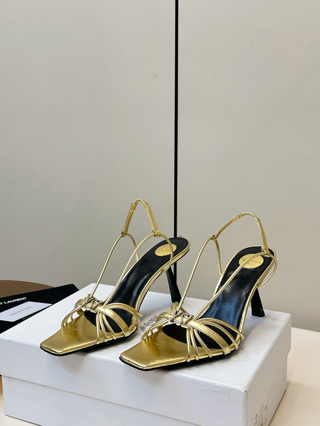 Saint Laurent SAINT LAURENT｜YSL 方头细带高跟凉鞋​​