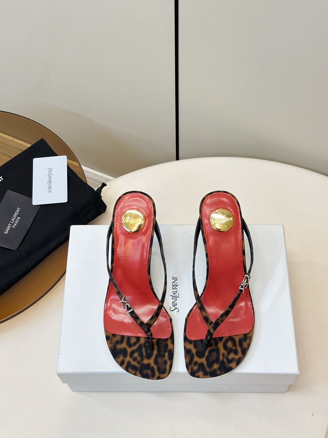 Saint Laurent SAINT LAURENT｜YSL 夹趾高跟凉拖​​