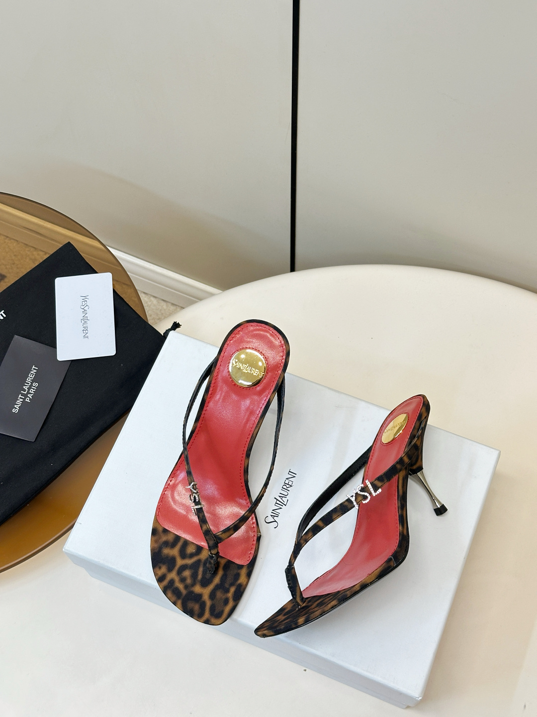 Saint Laurent SAINT LAURENT｜YSL 夹趾高跟凉拖​​