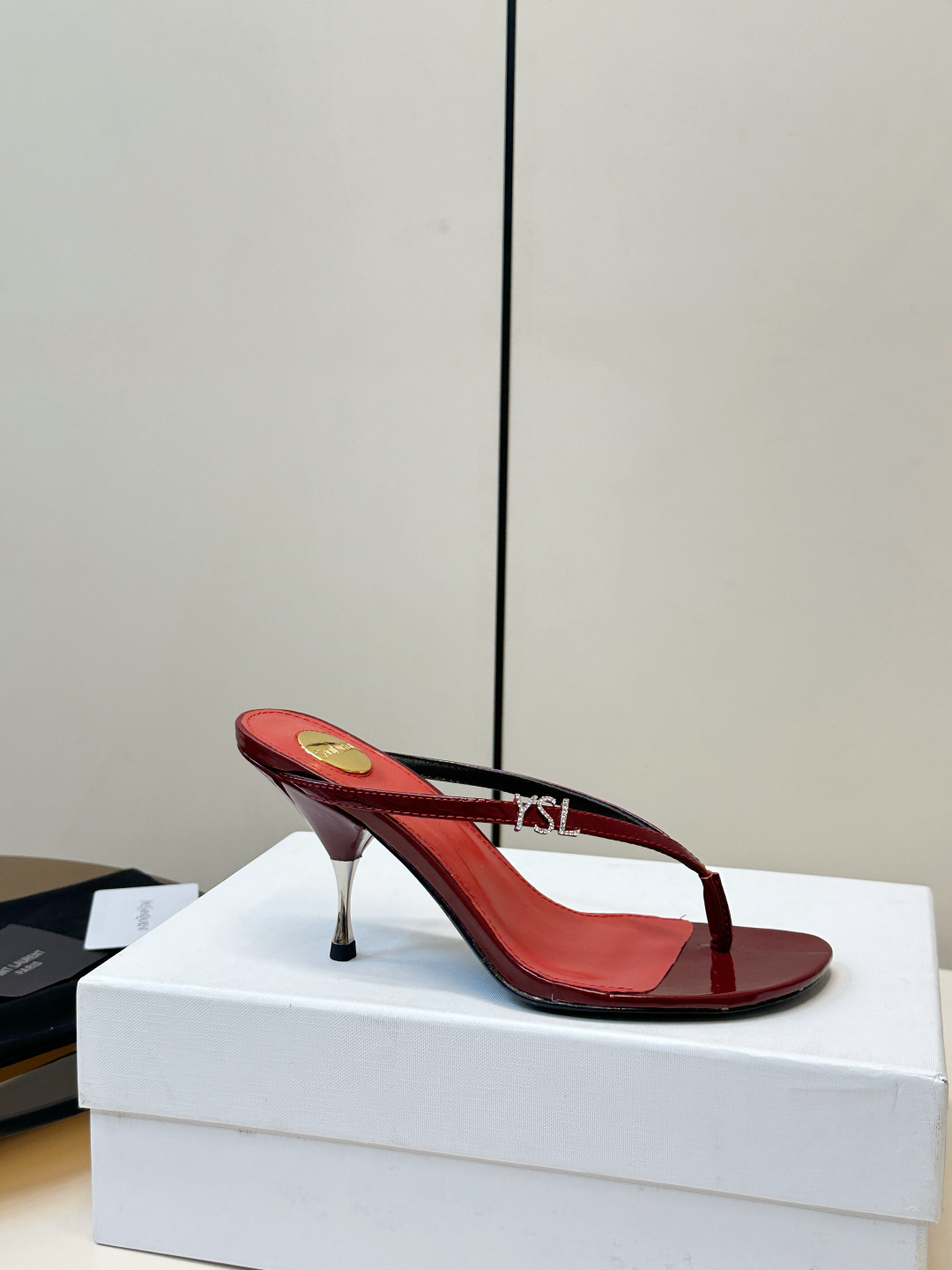 Saint Laurent SAINT LAURENT｜YSL 夹趾高跟凉拖​​