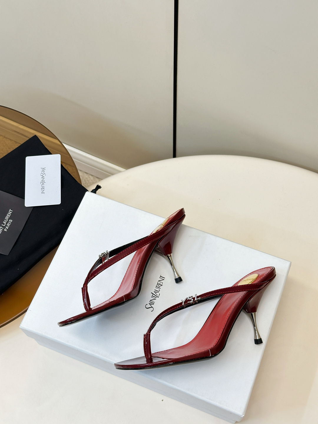 Saint Laurent SAINT LAURENT｜YSL 夹趾高跟凉拖​​