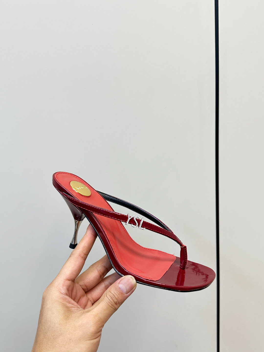 Saint Laurent SAINT LAURENT｜YSL 夹趾高跟凉拖​​