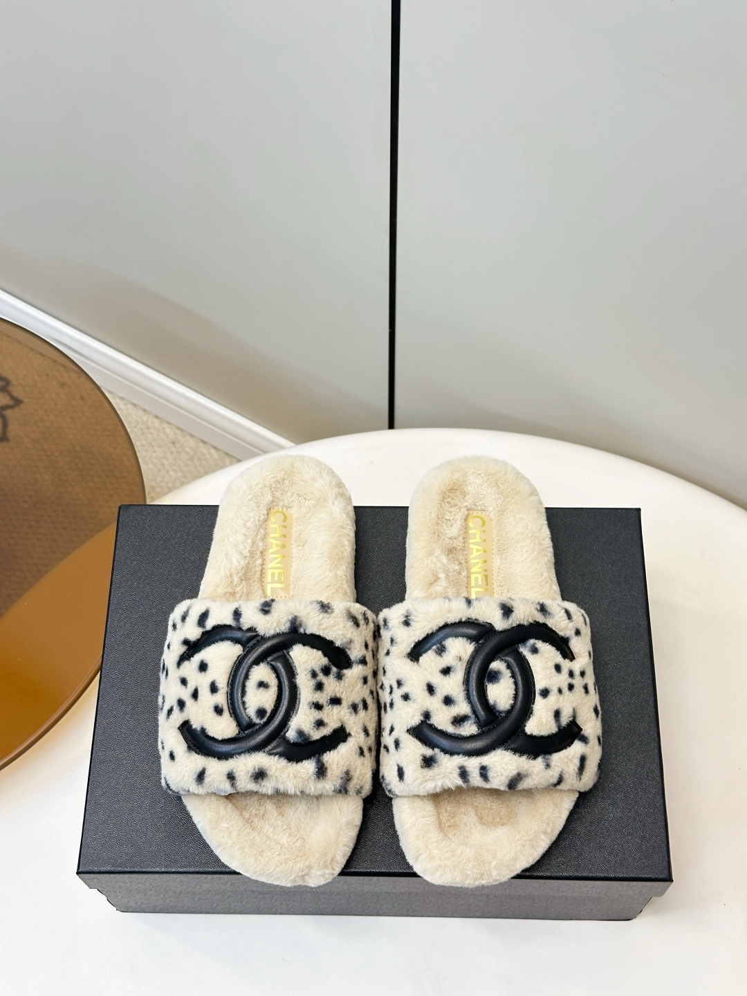Chanel CC Logo Slide Sandals