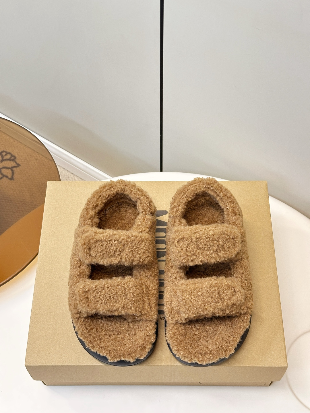 Tan Double Strap Sandals