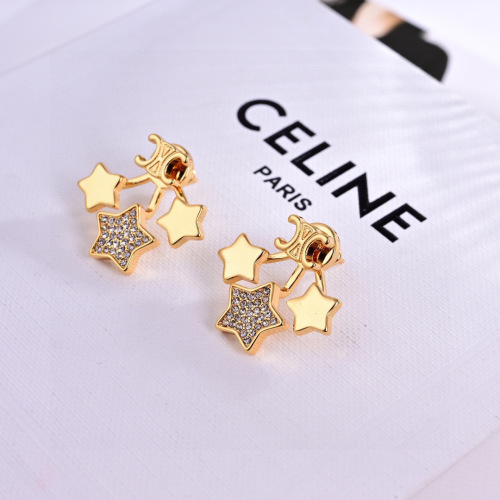 Celine Triomphe Star Earrings Gold Finish Fashion Jewelry for Women 1 Celine Triomphe Star Earrings Gold Finish Fashion Jewelry for Women