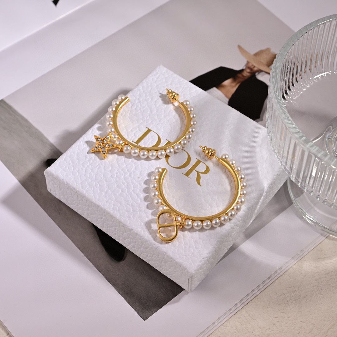 ❤️迪奥 新款👼一线大牌都爱的Dior·迪奥 新品字母耳环 金属质感逆袭版字母潮范儿抢风头  完全胜任现