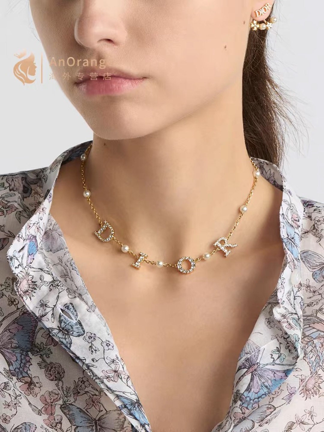 项链手链耳环❤️❤️迪奥 新款👼一线大牌都爱的Dior·迪奥 新品套装。金属质感逆袭版字母潮范儿抢风头 