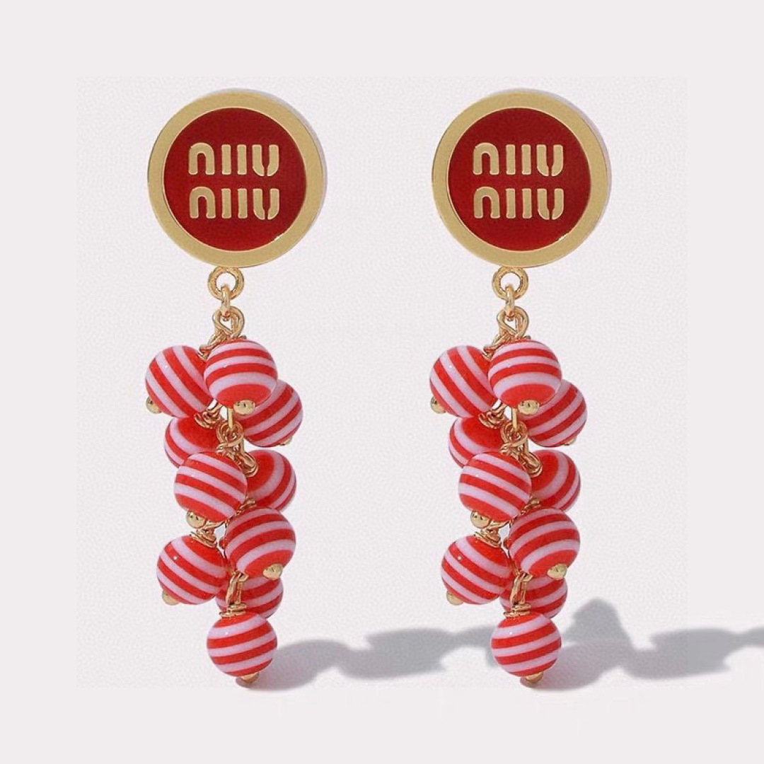 ❤️新品❗☀原单货 ☀新款miumiu字母耳钉☀专柜一致黄铜材质 超级有质感