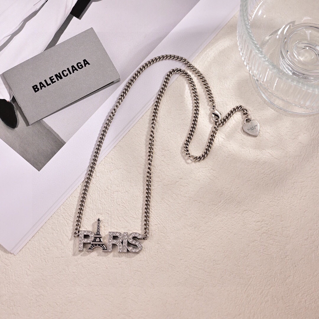 ❤️原单货🔹🔹新品 巴黎世家 Balenciaga 新款项链🔹专柜一致黄铜材质电镀18k金 火爆款出货 