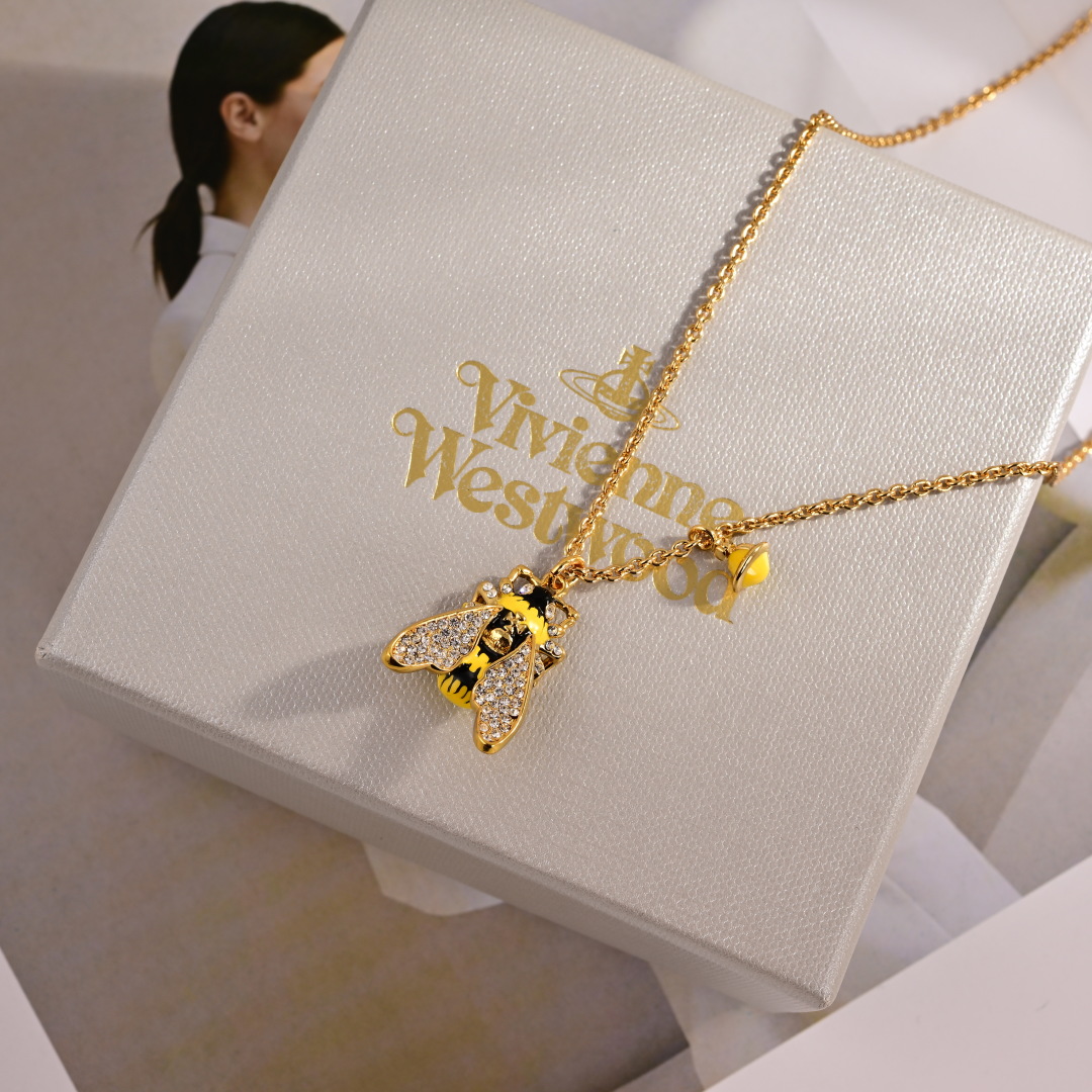 项链耳环❤❤英国代购 Vivienne Westwood薇薇安西太后土星蜜蜂 套装👌优雅大方精工设计  