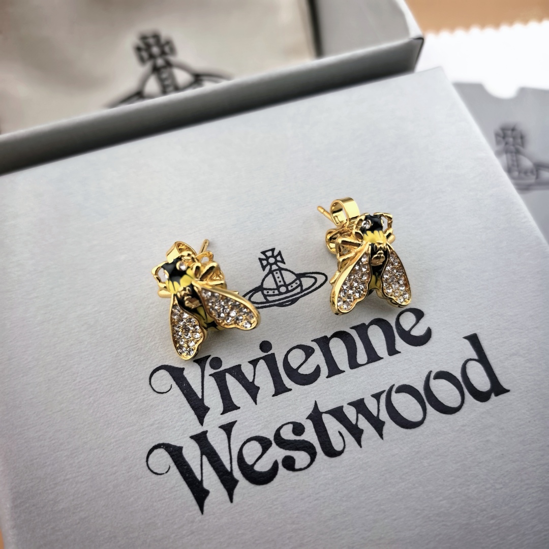 ❤❤英国代购 Vivienne Westwood薇薇安西太后土星蜜蜂 耳钉👌优雅大方精工设计   非常修