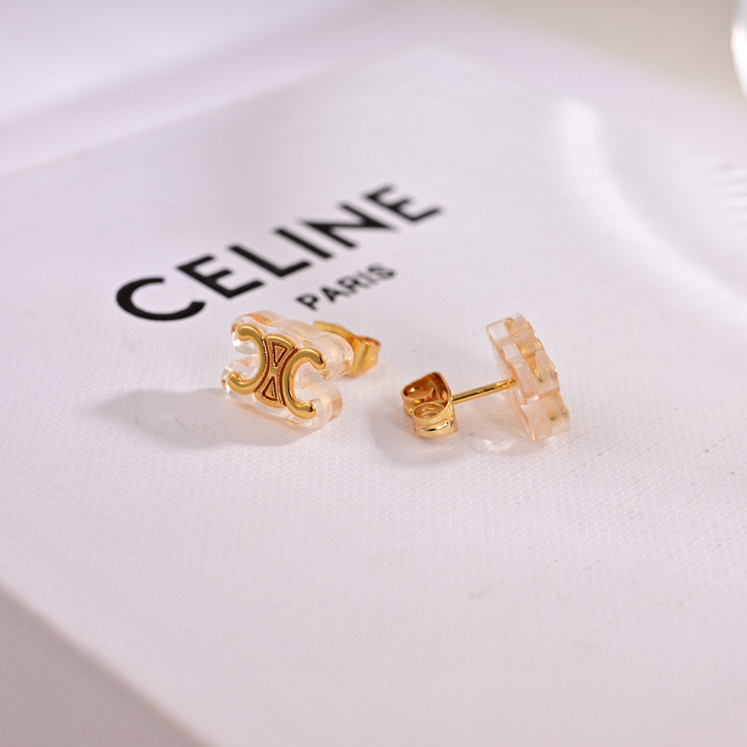耳钉项链❤️Celine凯旋门项链❤耳钉️❤️PRECLOUS新品 简单时尚金色🌟专柜一致 火爆款出货 