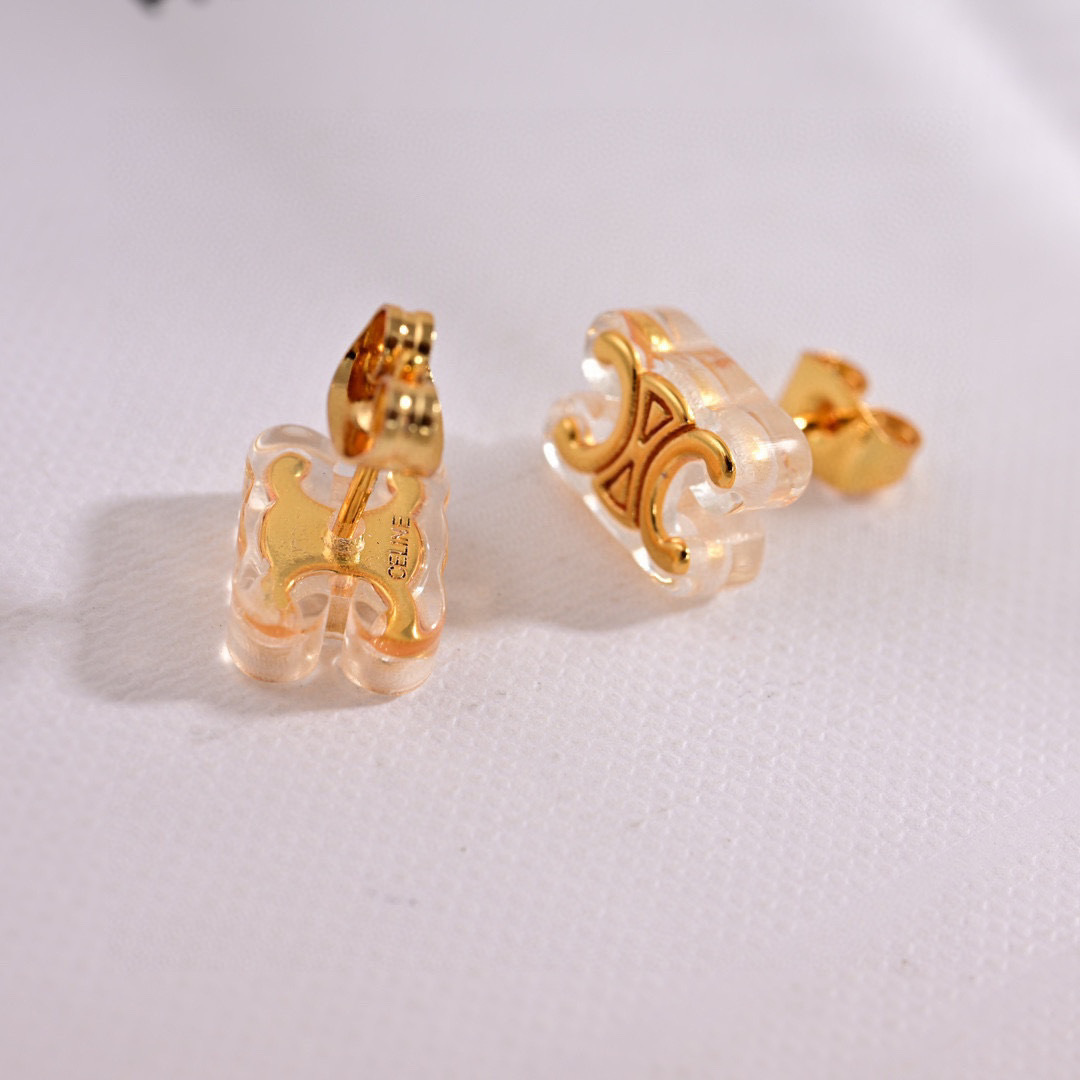 耳钉项链❤️Celine凯旋门项链❤耳钉️❤️PRECLOUS新品 简单时尚金色🌟专柜一致 火爆款出货 