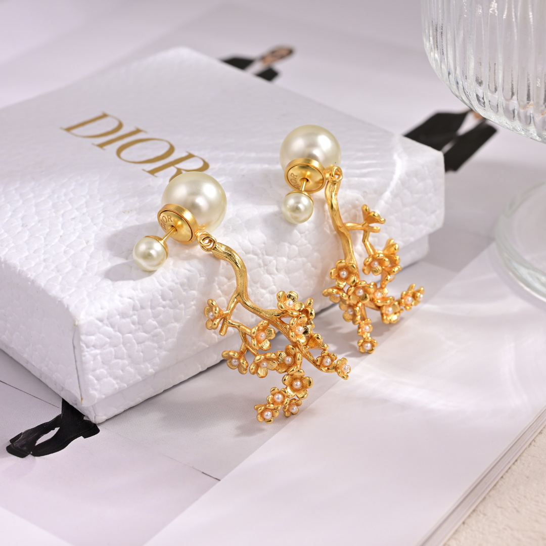 ❤️迪奥 新款👼一线大牌都爱的Dior·迪奥 新品耳环 金属质感逆袭版字母潮范儿抢风头  完全胜任现代年
