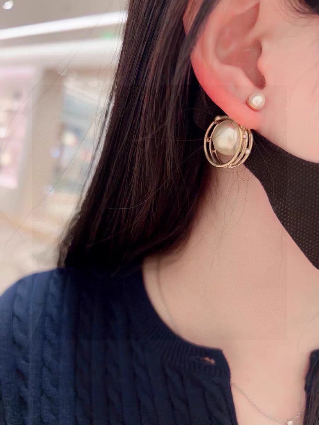 ❤️迪奥 新款👼一线大牌都爱的Dior·迪奥 新品字母CD耳环 金属质感逆袭版字母潮范儿抢风头  完全胜