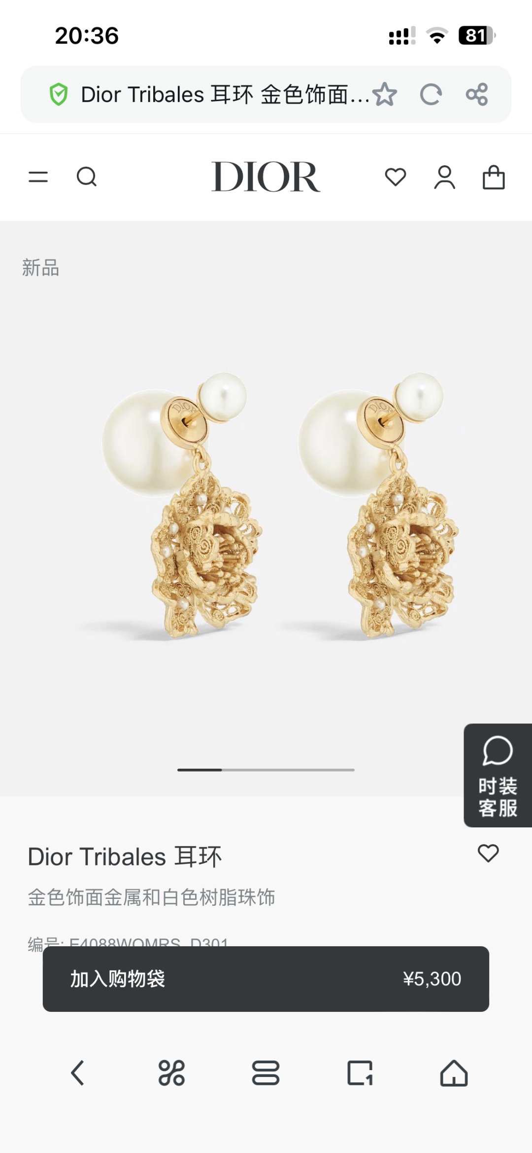项链耳环❤️迪奥 新款👼一线大牌都爱的Dior·迪奥 新品耳环 金属质感逆袭版字母潮范儿抢风头  完全胜