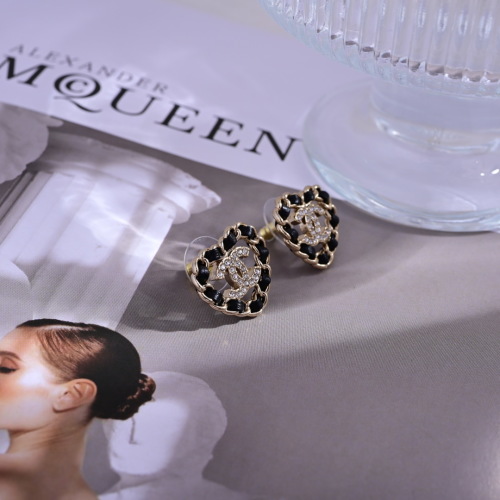 Chanel Heart Earrings - Elegant Design with Sparkling Accents 1 Chanel Heart Earrings - Elegant Design with Sparkling Accents