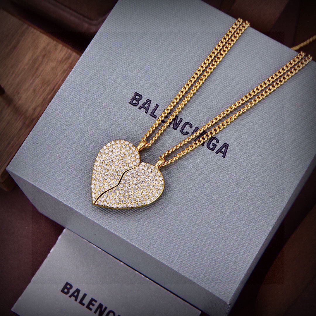 ️ Original order goods 🔹🔹 New Balenciaga Love Diamond 2-in-1 Necklace f - Jewelry 2
