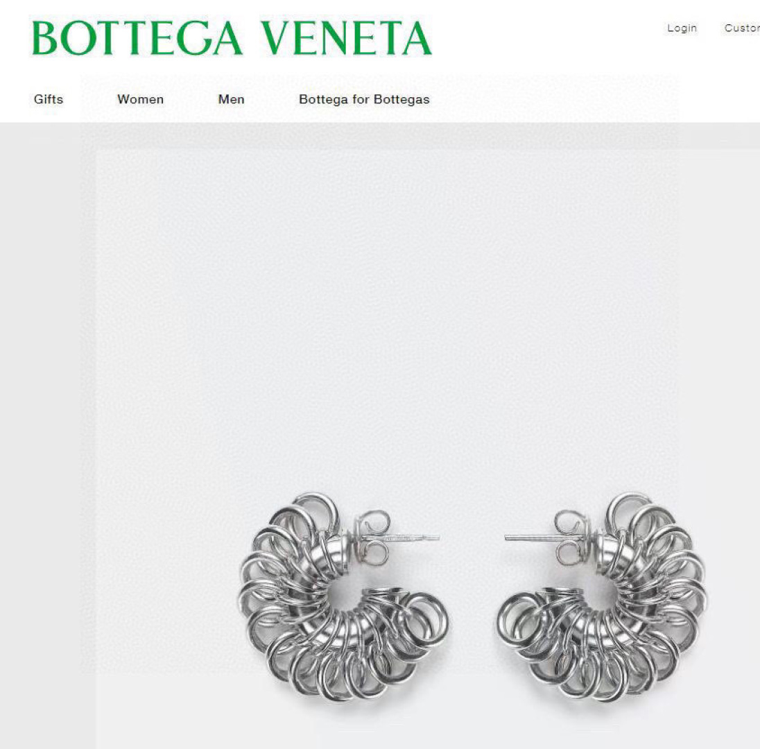 葆蝶家 Bottega Veneta 传世高定珠宝耳环项链戒指首饰 #A561A0A1 2
