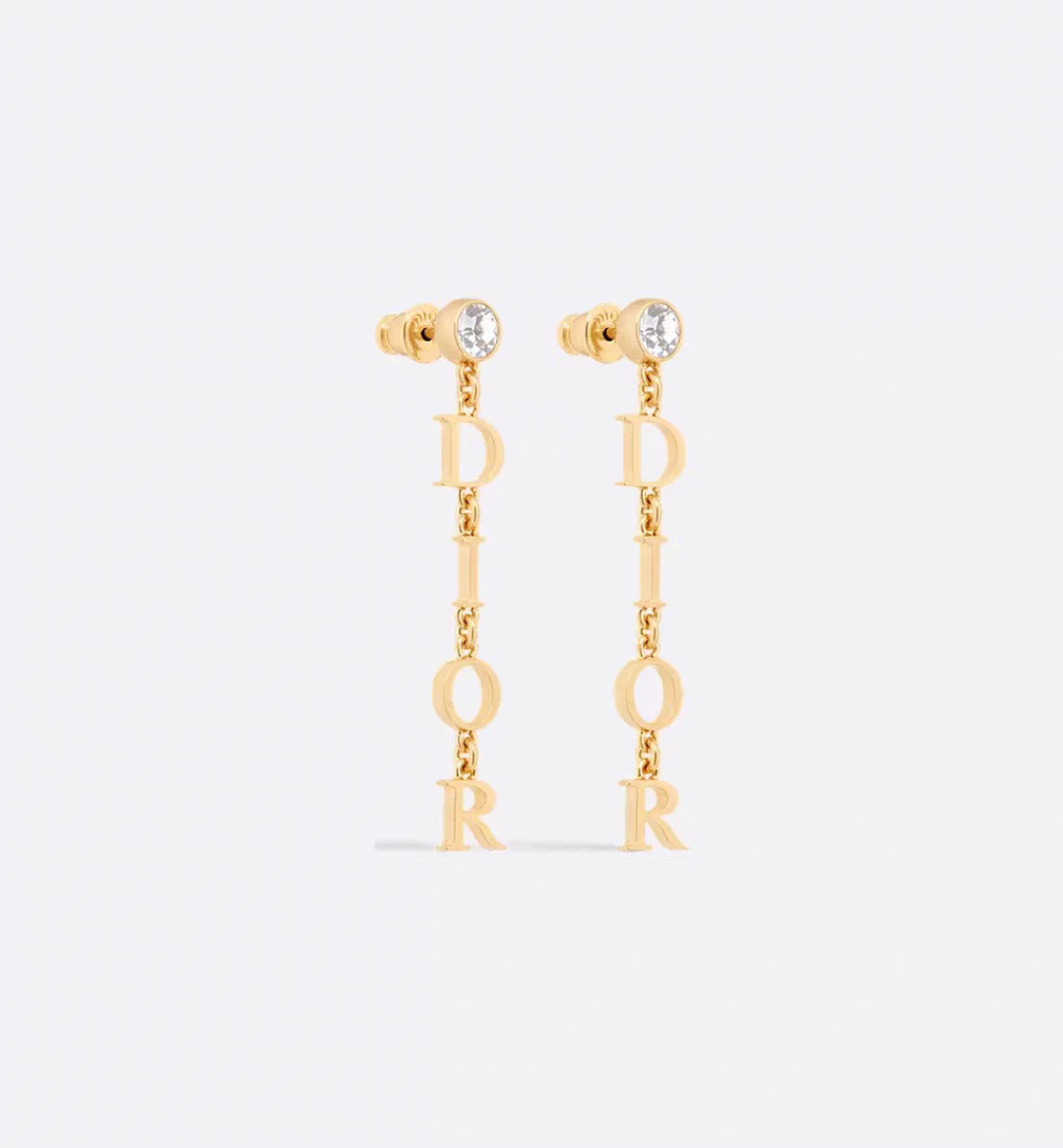 Dior 迪奥 新款 一线 都爱的Dior·迪奥 新品水晶耳环 金属质感逆袭版字母潮范儿抢风头 完全胜任现代年轻人街拍、度假 搭成为夏日最炙手的 单品