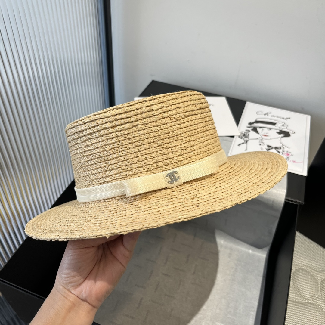 NO:224731,Chanel Chanel Rafia top hat, high-end yarn customization, head circumference 57cm hat, straw hat, fisherman hat, baseball hat, knit hat, hat, chanel, chanel, espadrilles, hats19860909Chanel香奈儿拉菲草平顶礼帽,高级麻纱定制,头围57cm帽子草帽渔夫帽棒球帽针织帽,帽子,chanel,chanel,espadrilles,hats,hat
