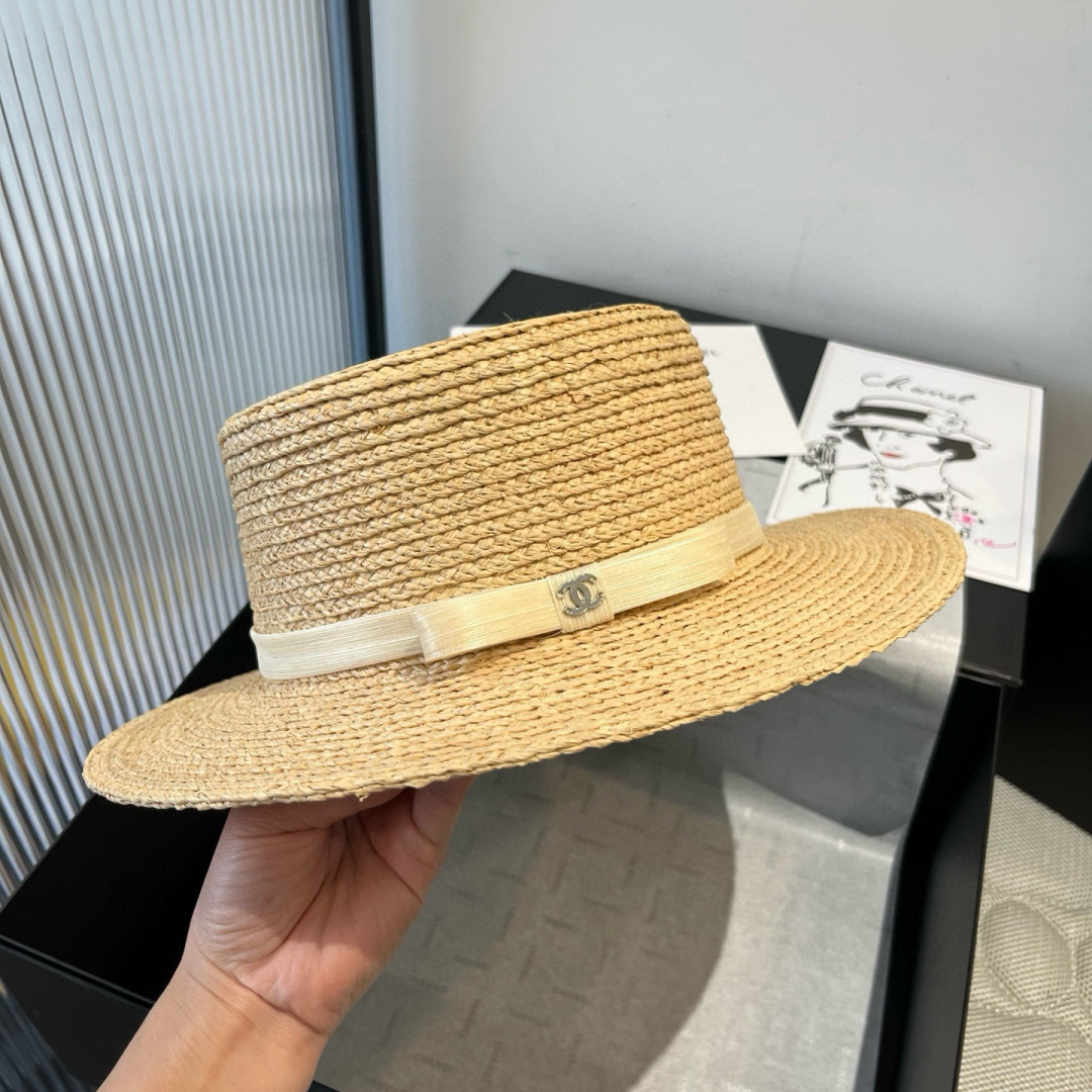 NO:225461,Chanel Chanel Rafia top hat, high-end yarn customization, head circumference 57cm hat, straw hat, fisherman hat, baseball hat, knit hat, hat, chanel, chanel, espadrilles, hats19860909Chanel香奈儿拉菲草平顶礼帽,高级麻纱定制,头围57cm帽子草帽渔夫帽棒球帽针织帽,帽子,chanel,chanel,espadrilles,hats,hat