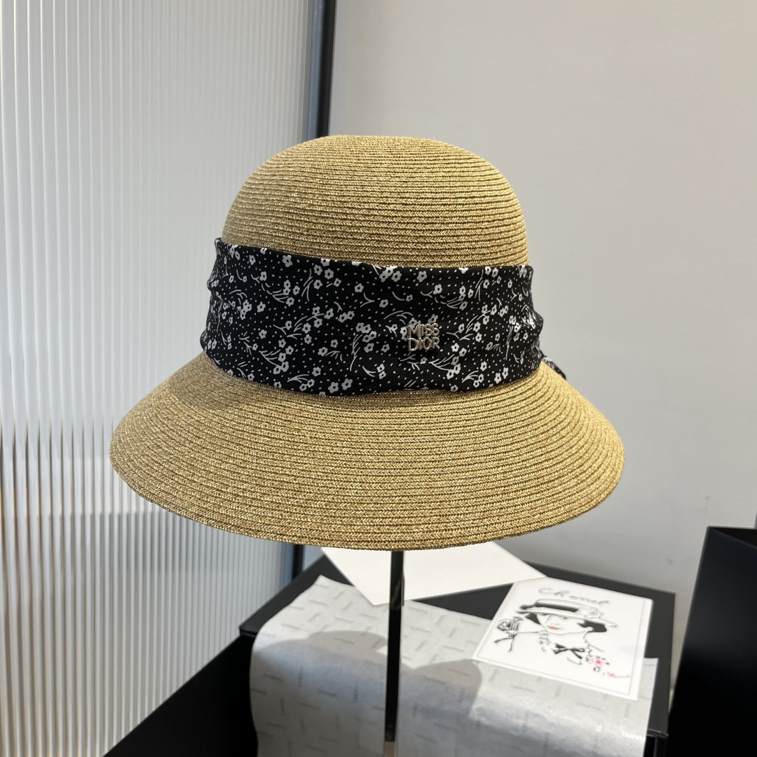 NO:226297,Dior new straw hat, sunshade beach straw hat, head circumference 57cm, hat, dior, dior, hats19860909Dior迪奥新款草帽,遮阳沙滩草帽,头围57cm,帽子,dior,dior,hats,hat