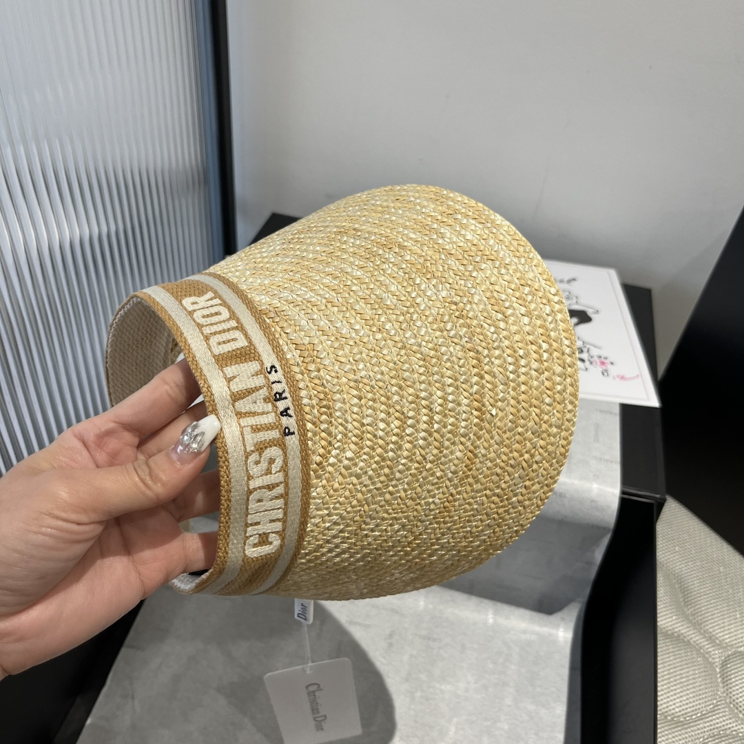 NO:226265,Dior DIOR straw grass empty top sun hat, official style, adjustable, hat, dior, dior, hats19860909Dior 迪奥麦秆草空顶遮阳帽,官方款,可调节,帽子,dior,dior,hats,hat