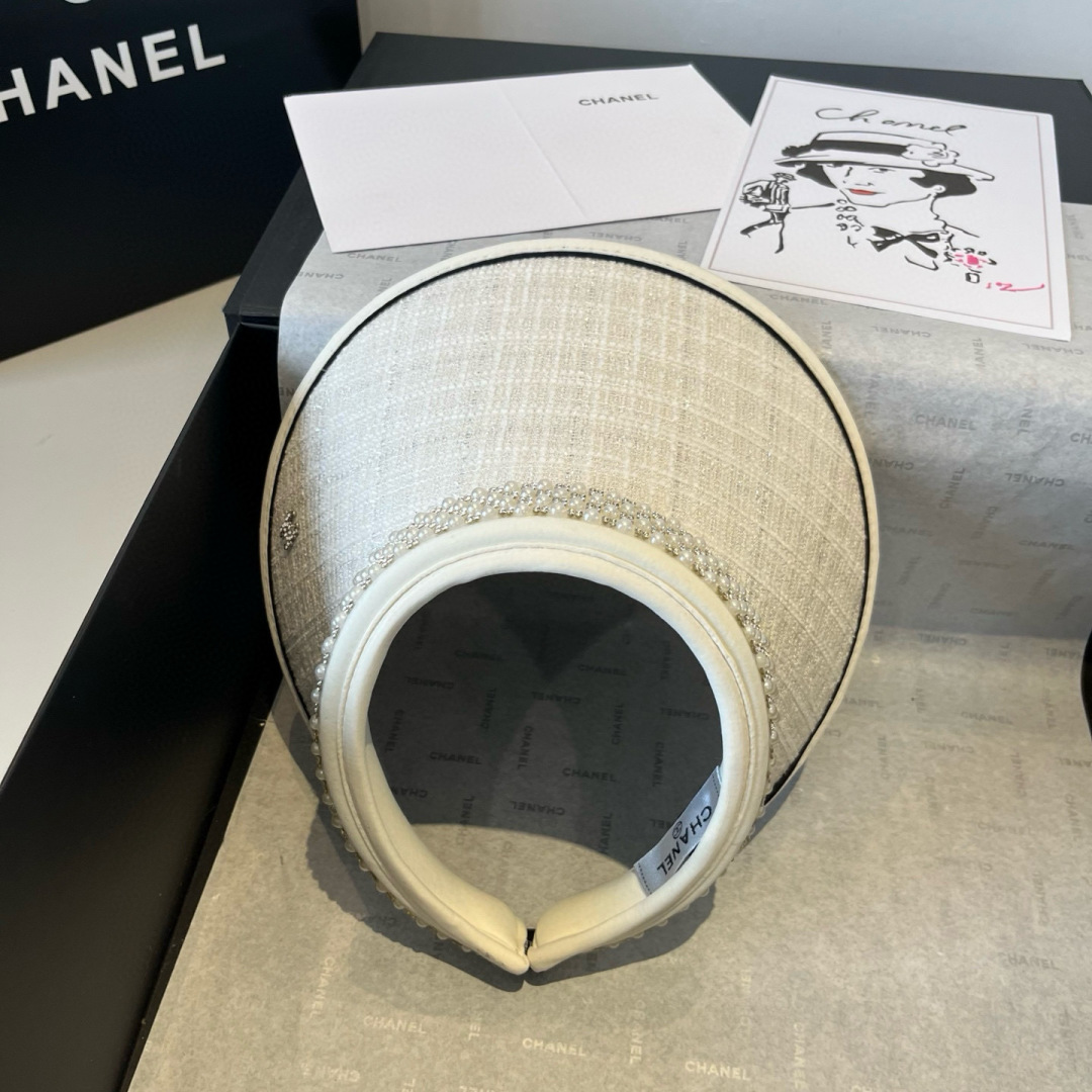 P

Chanel香奈儿珍珠发箍，遮阳帽