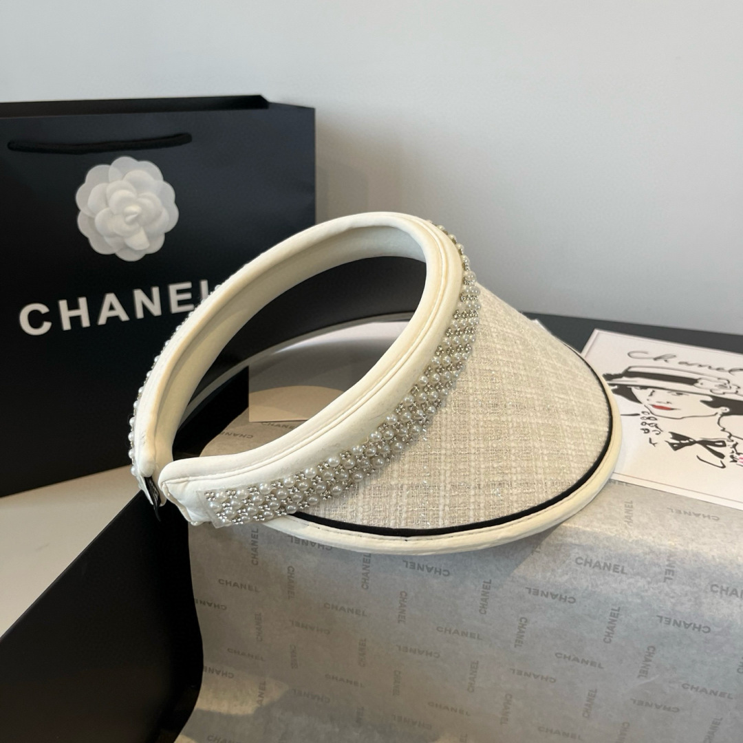 P

Chanel香奈儿珍珠发箍，遮阳帽