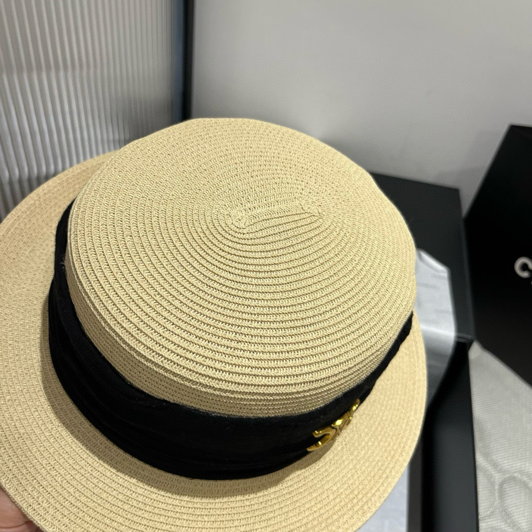 P

Celine赛琳平顶礼帽，夏日草帽 头围57cm