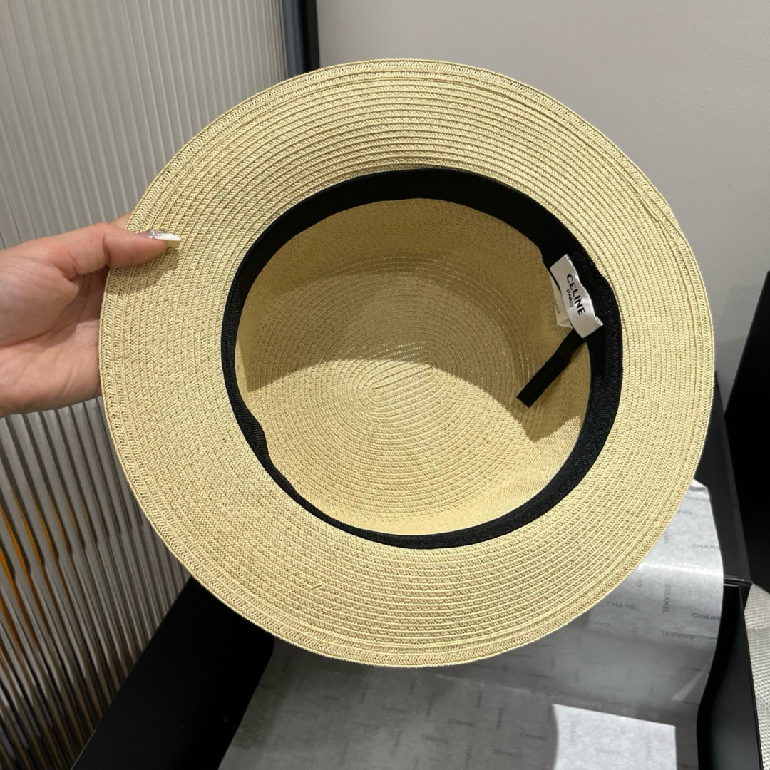 P

Celine赛琳平顶礼帽，夏日草帽 头围57cm