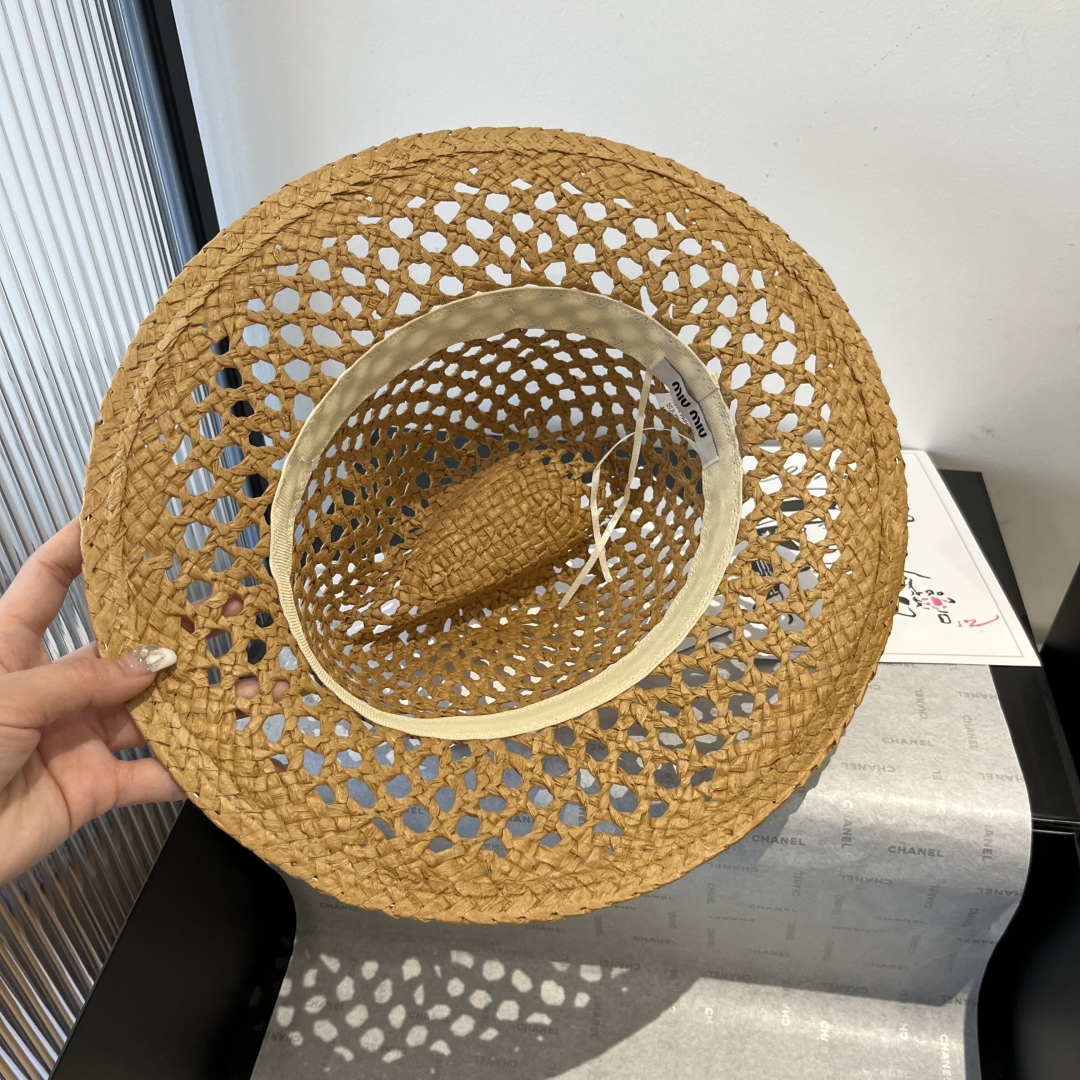 P

miumiu缪缪新款礼帽，镂空礼帽，头围57cm