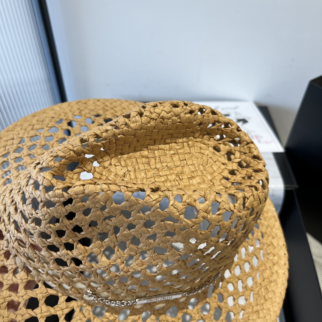 P

miumiu缪缪新款礼帽，镂空礼帽，头围57cm