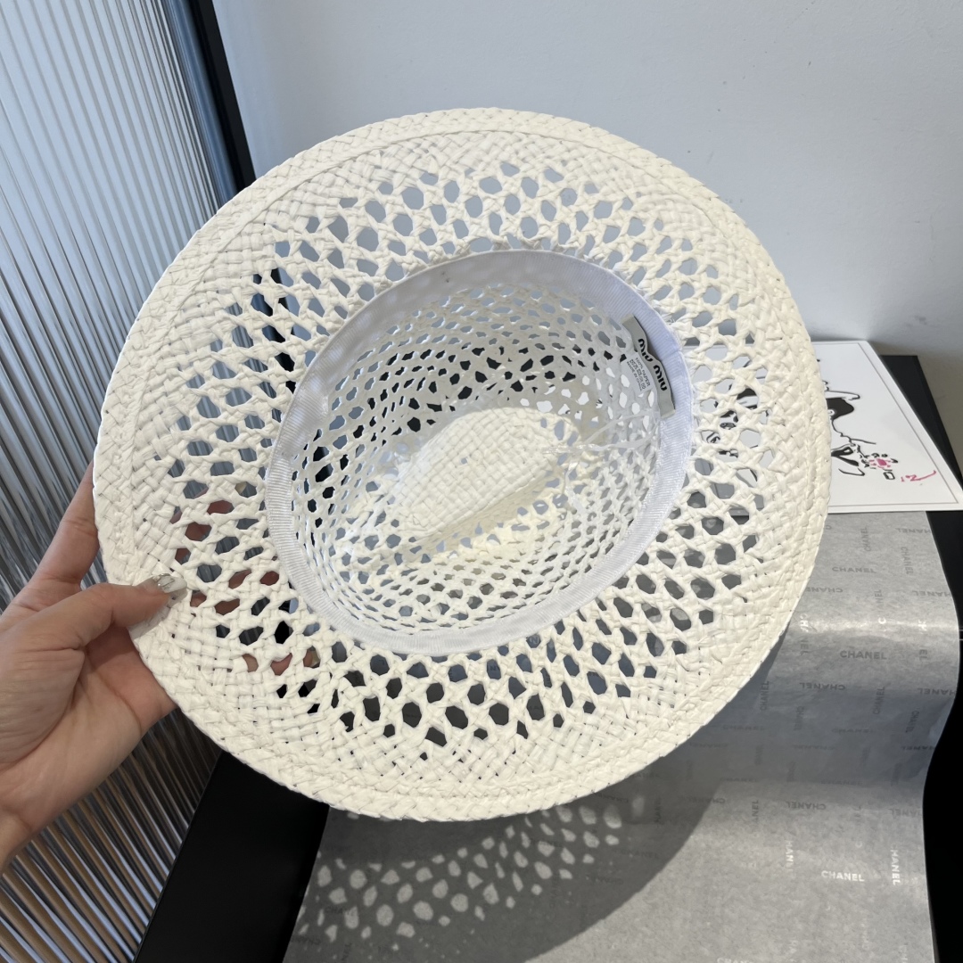 P

miumiu缪缪新款礼帽，镂空礼帽，头围57cm