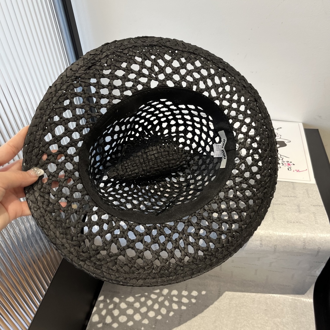 P

miumiu缪缪新款礼帽，镂空礼帽，头围57cm