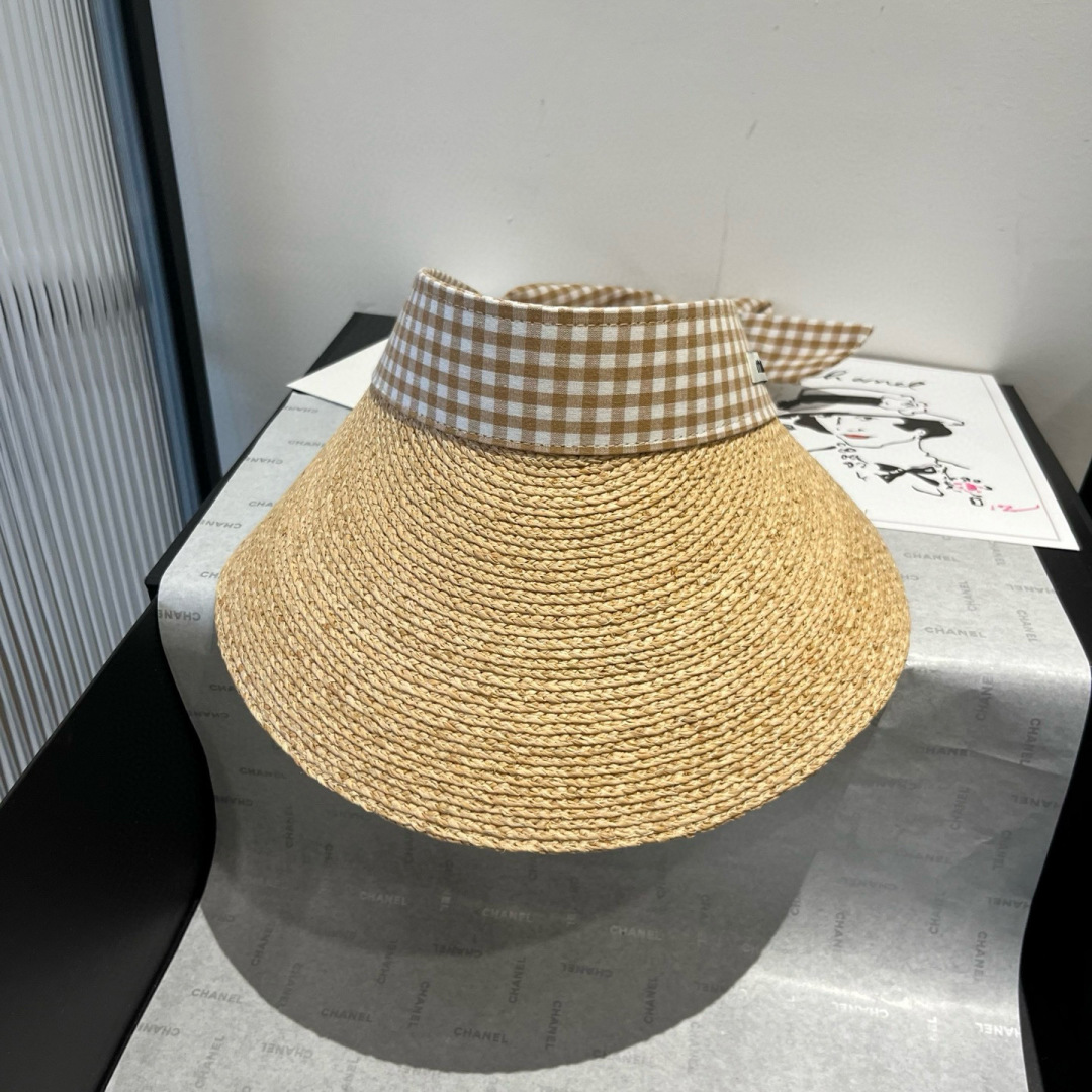 P
缪缪miumiu2024春夏新款拉菲遮阳帽，发箍高级定制，